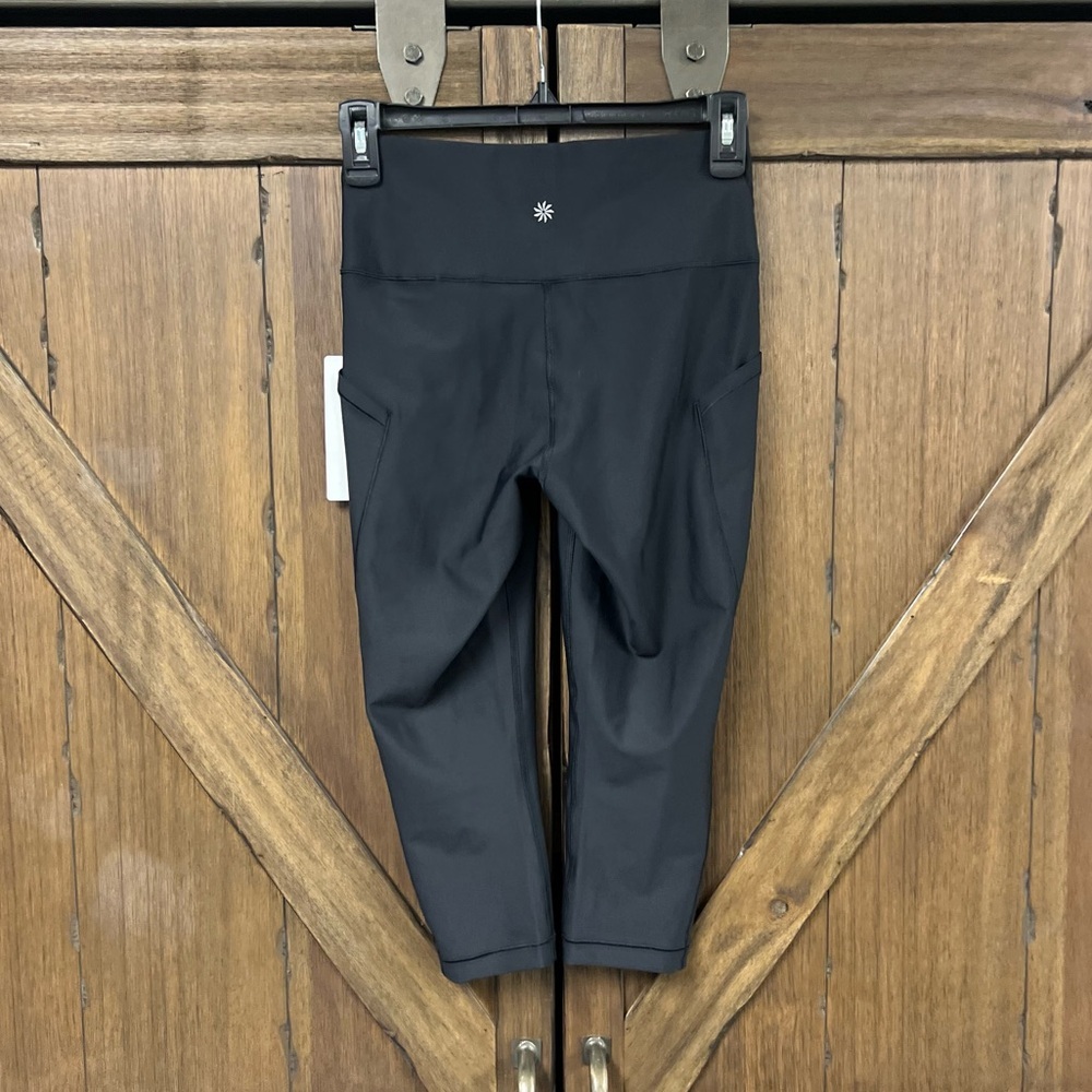 Athleta Interval Stash High-Rise Capri Athletic Leggings Black Size Small - Picture 6 of 11